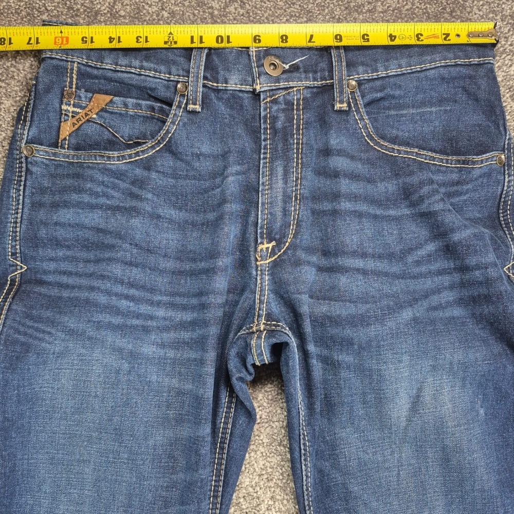 Ariat M4 Relaxed Boot Cut Jeans Mens 32x36 Blue Denim Western Workwear Quentin - Picture 5 of 10